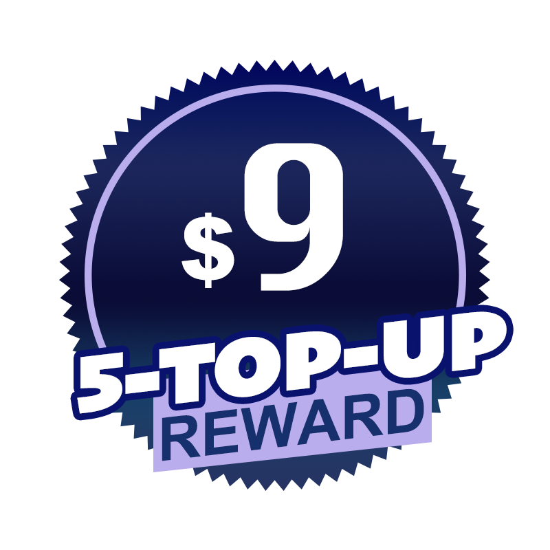5 top-ups badge