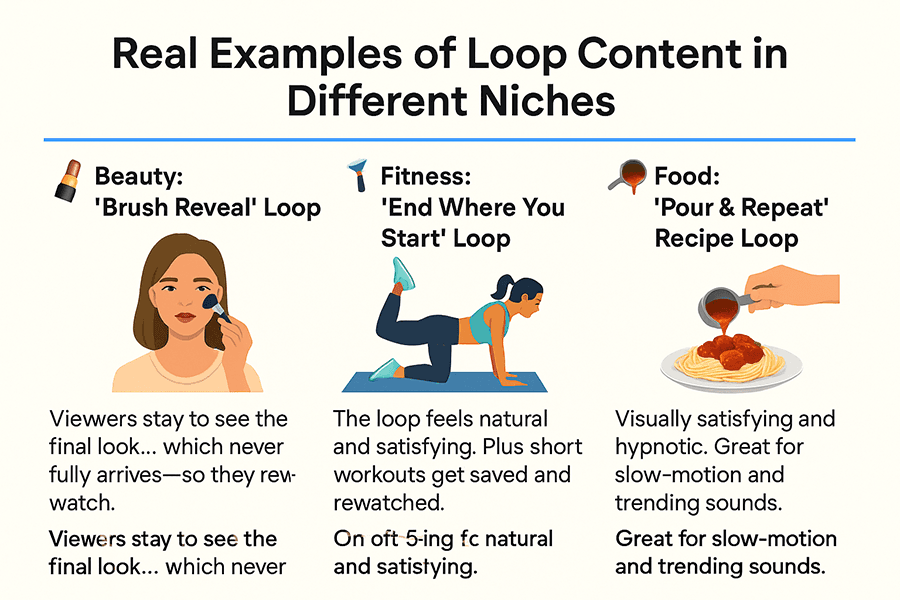 Real Examples of Loop Content in Different Niches