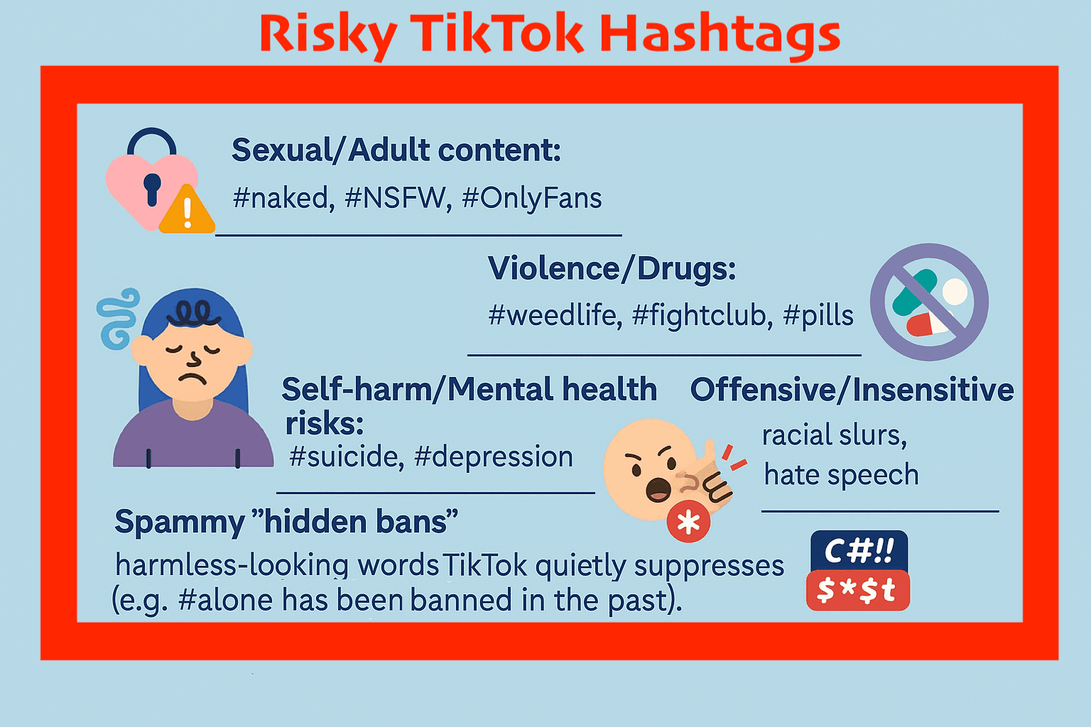 risky tiktok hashtags