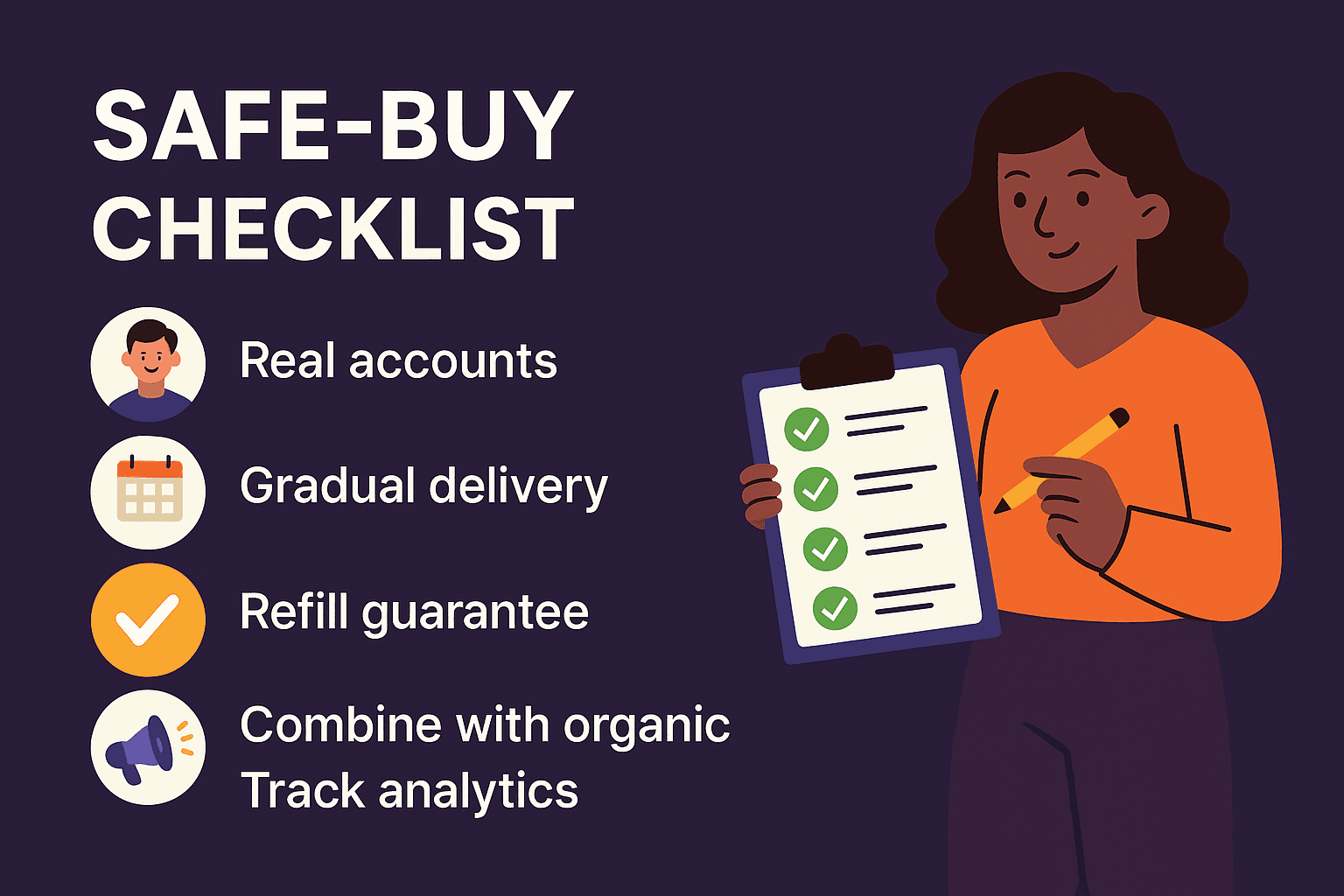 Safe buy tiktok followers check list