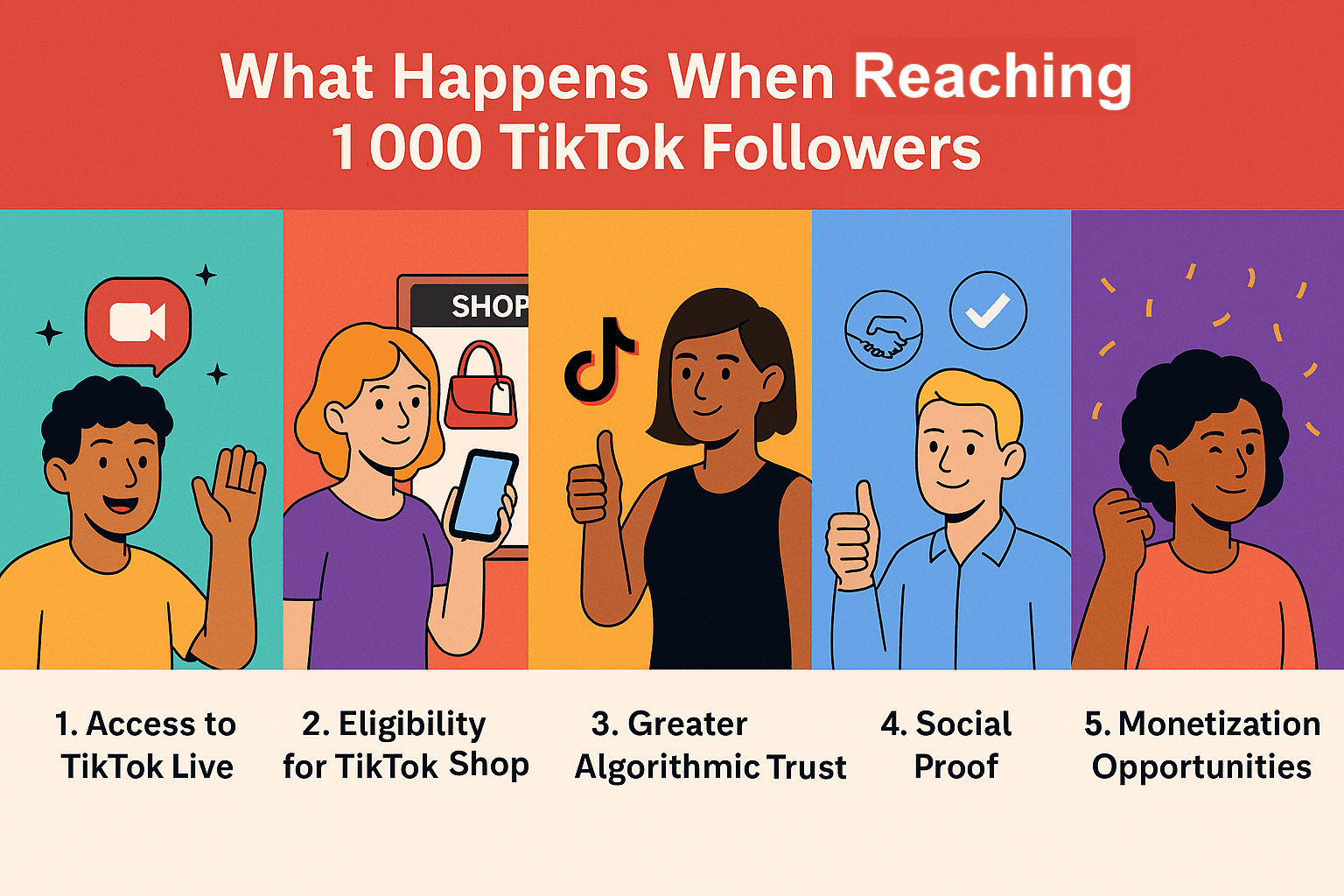 reaching 1000 tiktok followers