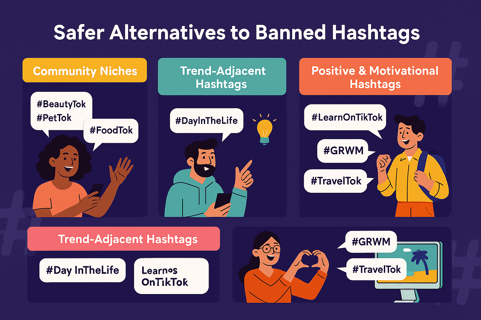 Safer Alternatives to Banned Hashtags