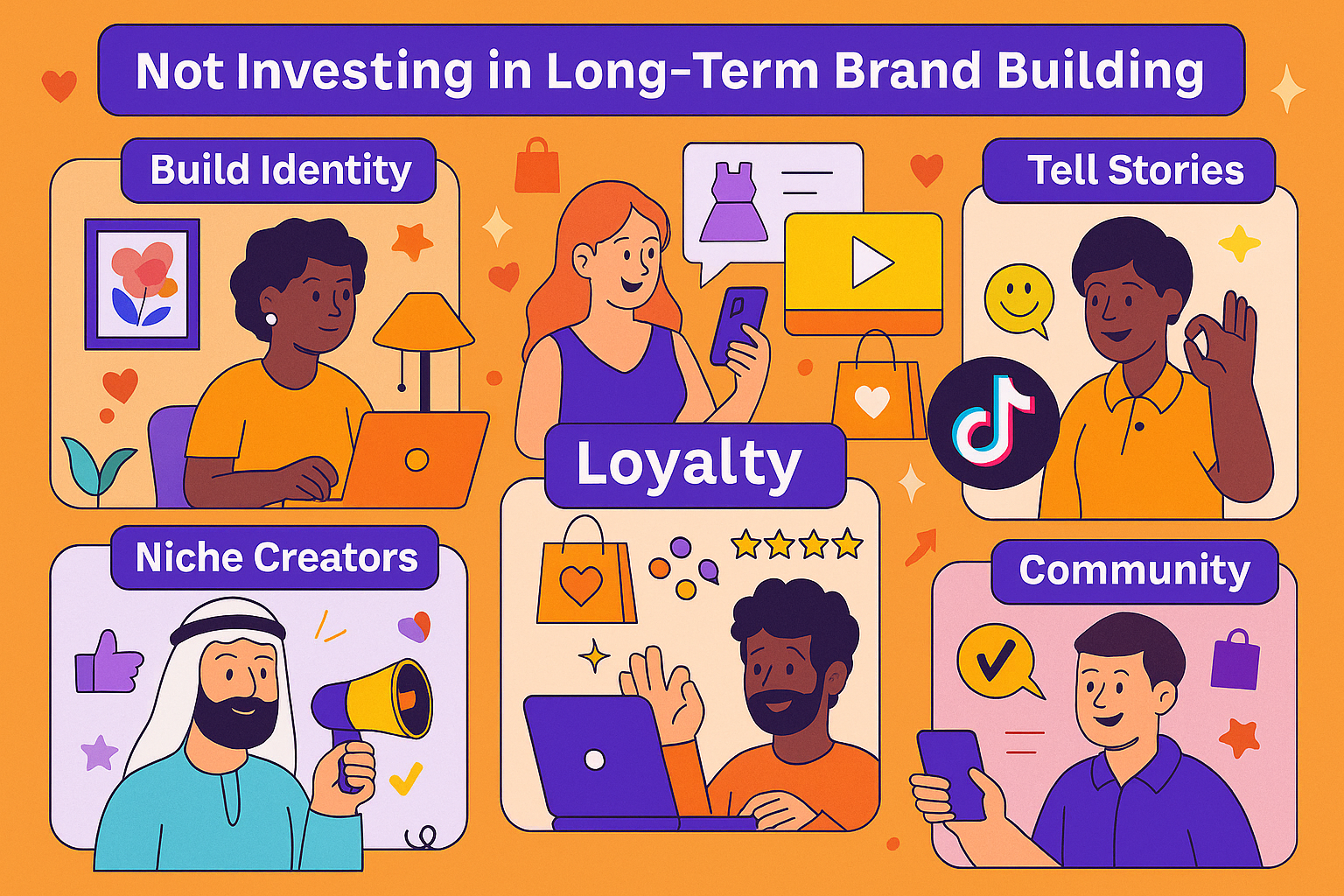 tiktok shop mistakes: Not Investing in Long-Term Brand Building