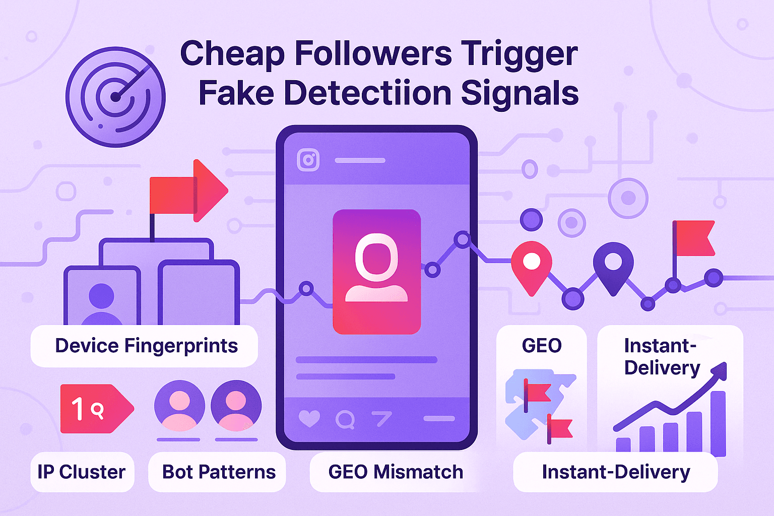 Instagram’s detection systems have evolved far beyond simple “bot spotting.” The platform uses AI-driven forensic analysis that monitors follower behavior, clustering patterns, device fingerprints, and growth velocity. Cheap followers activate nearly every red flag in this system — even if you never intended to break the rules.