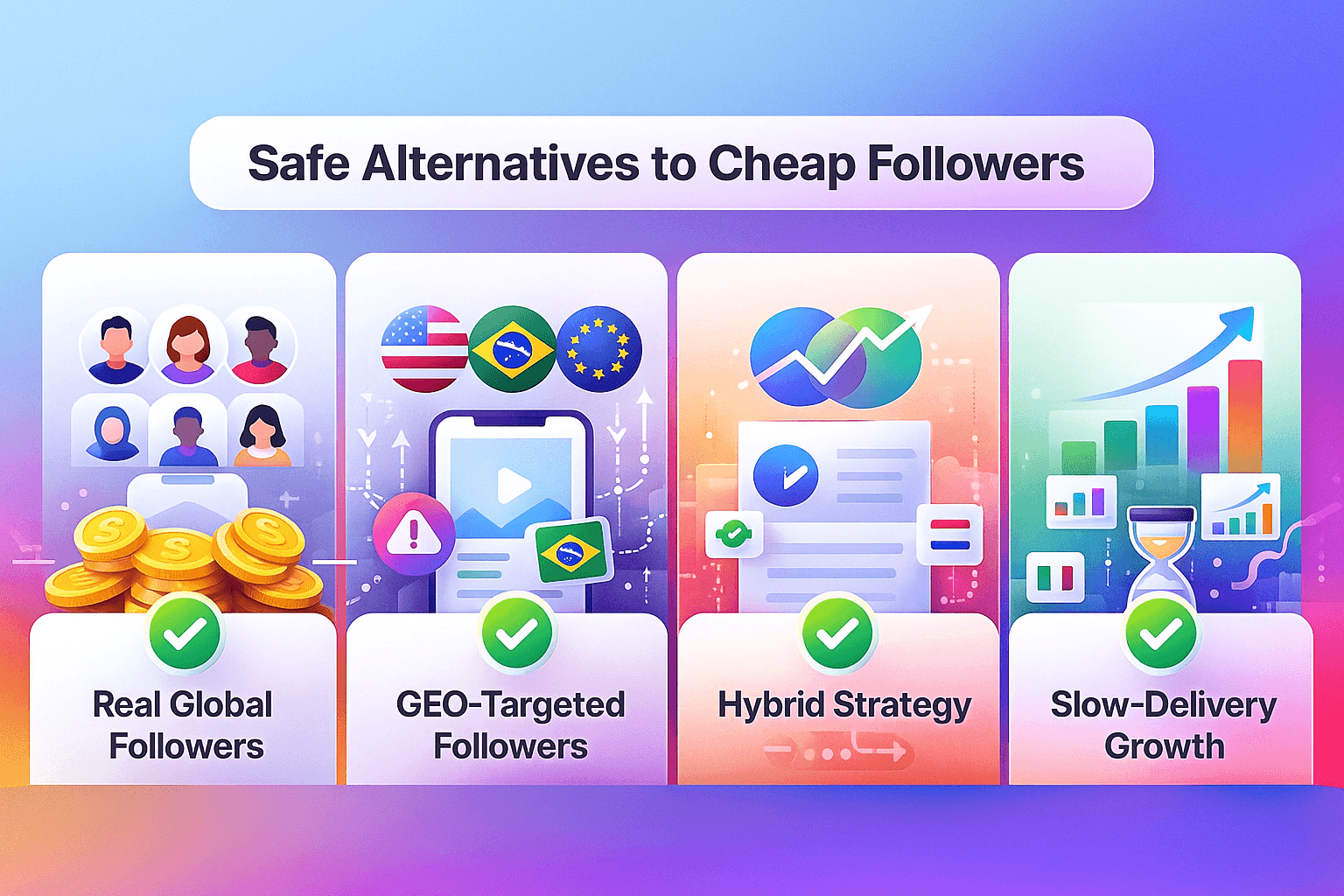Cheap followers destroy your ranking, reach, and brand credibility. But that doesn’t mean you must avoid follower growth entirely. You simply need safe, high-quality alternatives that match how Instagram actually works today.