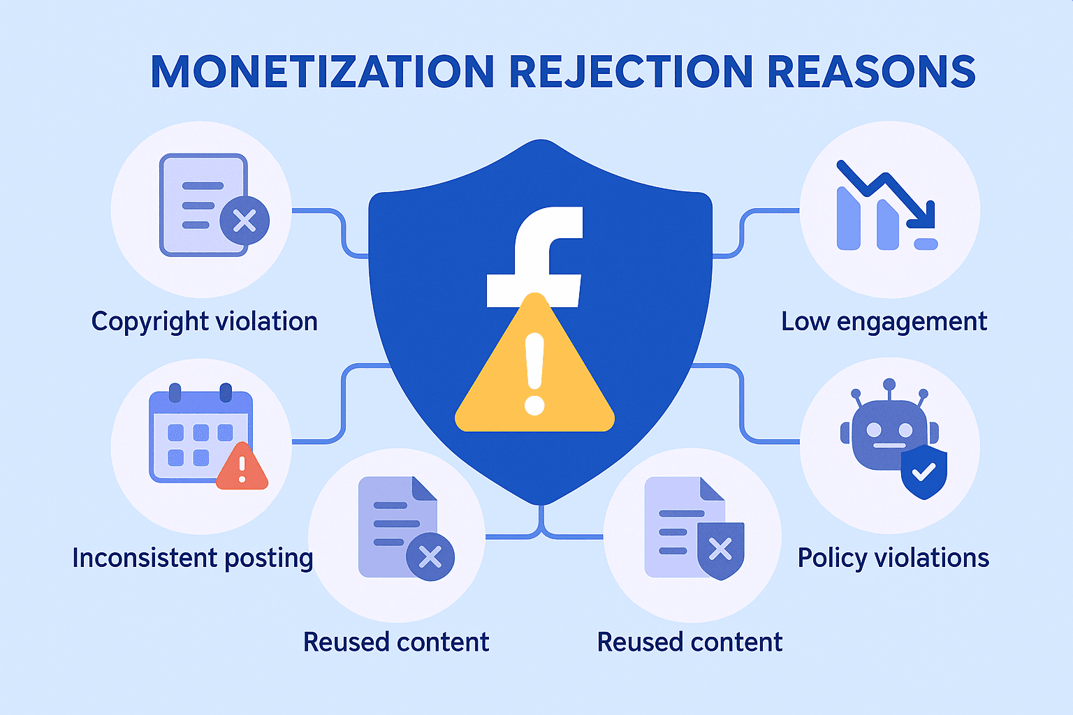 Common Reasons Facebook Rejects Monetization