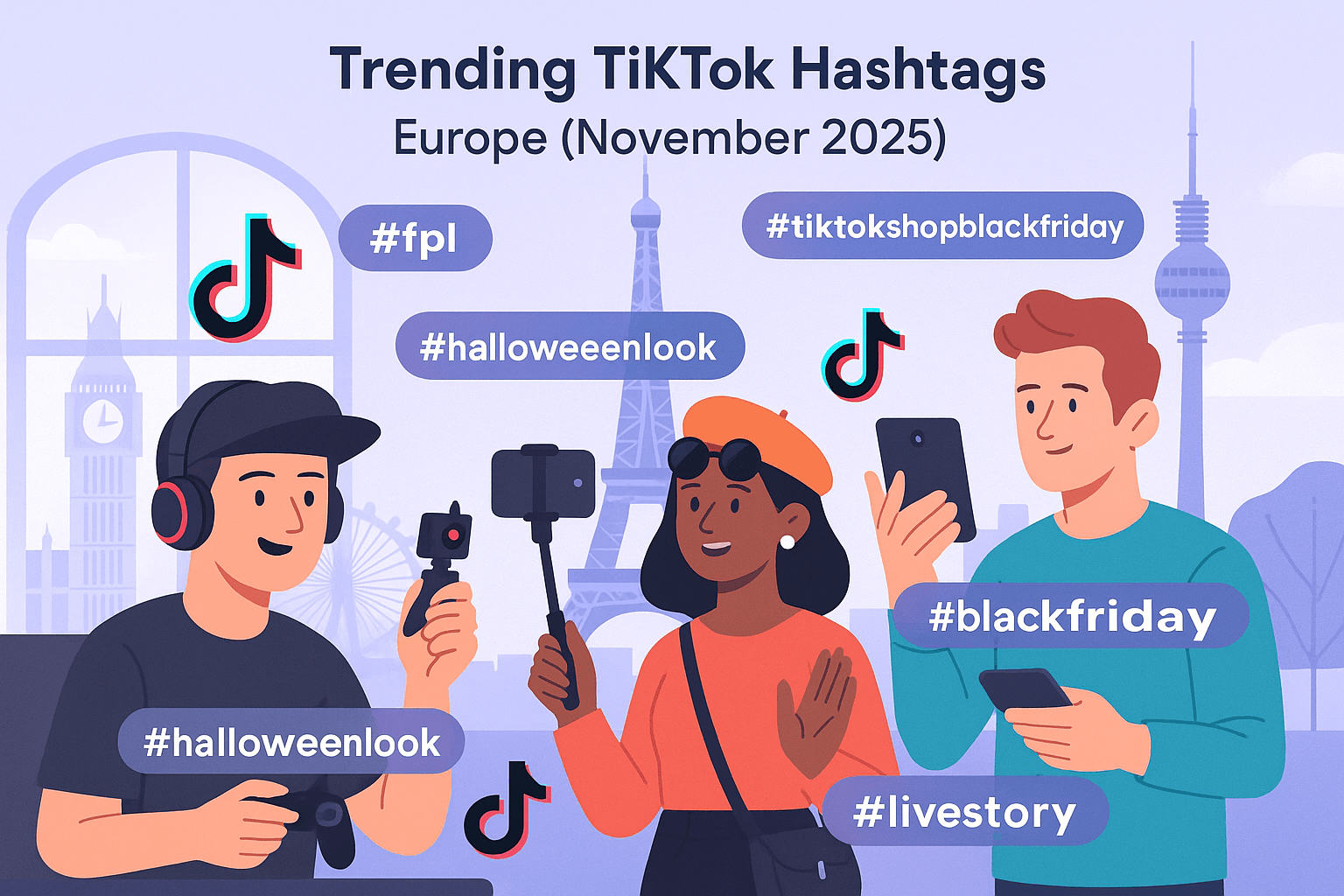 Europe Trending TikTok Hashtags November 2025