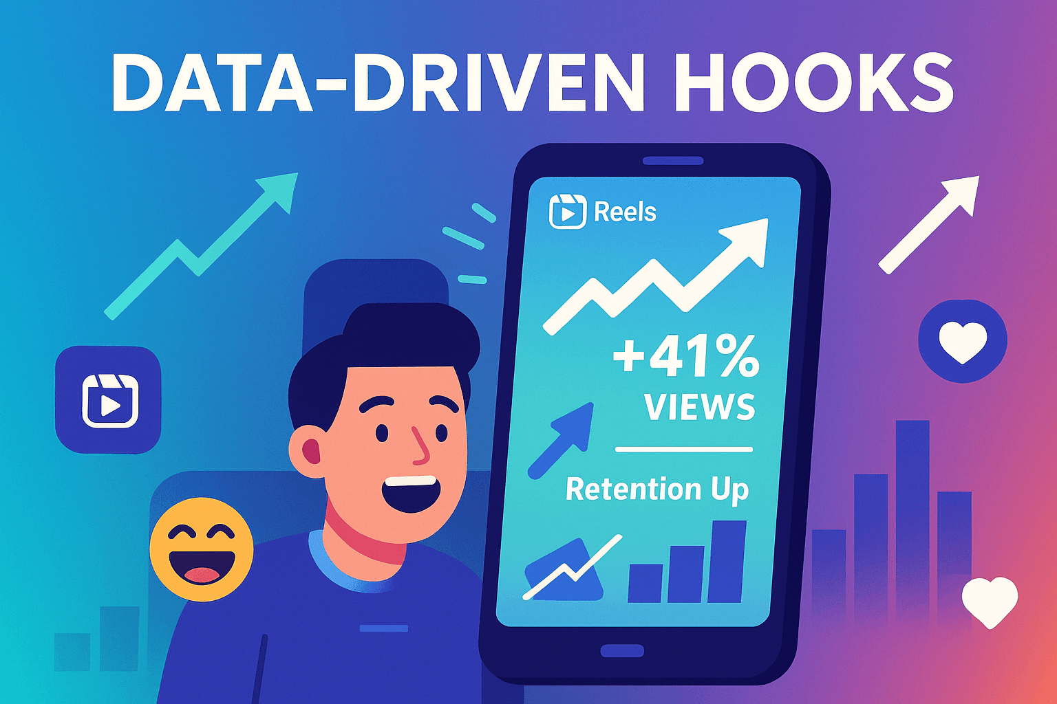 Data hooks speak to the logical brain. They perform extremely well in niches where viewers want proof, results, or measurable value. These hooks are excellent for building trust and boosting retention curve stability.