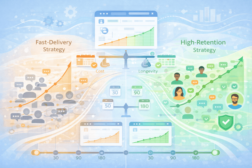 High-Retention vs Fast-Delivery Facebook Followers in 2026? Compare cost, drop rates, and long-term stability to choose the safer growth strategy.