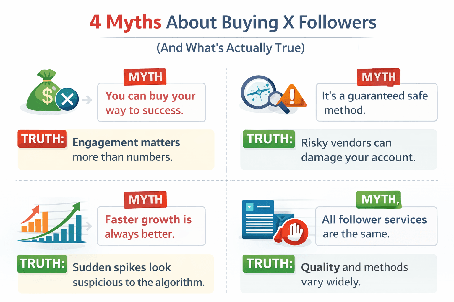 Is Buying X Followers Safe in 2026? To know 4 Myths,
