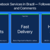 Buy Facebook services Brazil card — Page Followers, Page Likes, Portuguese Comments, 2026