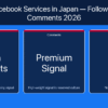 Buy Facebook services Japan card — Page Followers and Comments for East Asia market, 2026