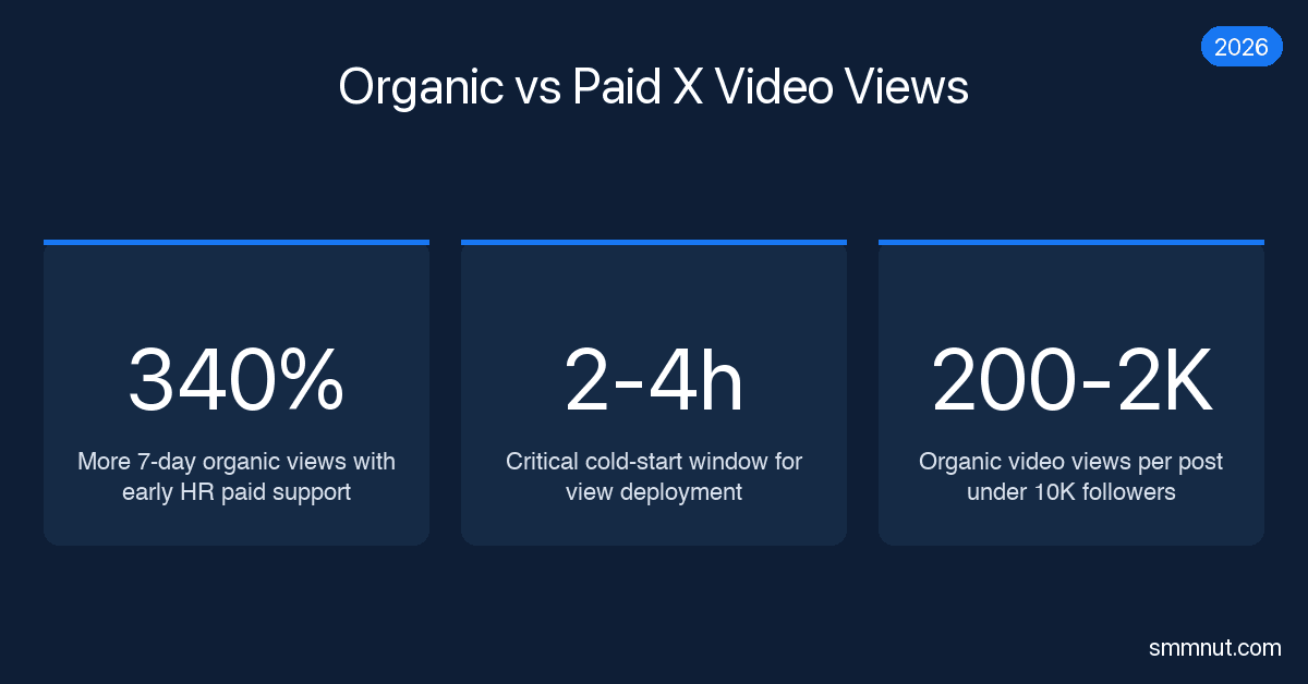 Organic vs Paid X Video Views — Creator Strategy Guide 2026
